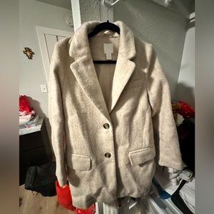 H&M Cream Colored Double Breasted Coat